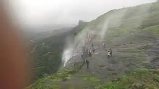 Reverse Waterfalls at Lohagad