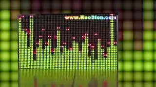 KooSion LED spectrum display LED display panel P5 32X64 matrix dot Audio Spectrum Analyzer