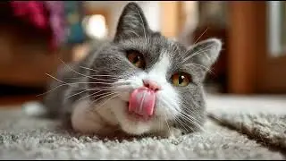 Playlist(cat purring) - Adorable White Cat Relaxing 🐾✨
