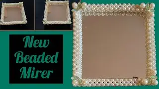 Beaded mirror/ pearl mirer / handmade mirror/ bead mirror/ diy mirer / beaded tutorial