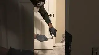 How to fix a hole in a Door #howto #painting #diy #construction #fyp