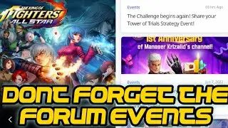 KOF All Star: DON'T MISS OUT IN ALL FORUM EVENTS