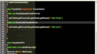 Focus Listener Interface || Event Listener || Java Swing Tutorial