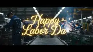 Happy Labor Day Text Animation Assets