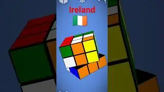 Ireland national flag pattern with rubik's cube #shorts #youtubeshorts #cube #cubeshorts