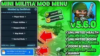 Mini Militia v5.6.0 mod menu with Unlimited Health Aimbot invisible e.t.c