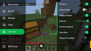 Minecraft BE 1.14.60 Hack (Kill Aura, Fly, Auto Bridge, XRAY )