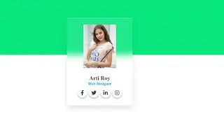 Profile Card Using HTML and CSS | How to make User Profile Page Design with HTML & CSS 
