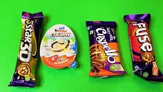 ASMR  Most Popular Chocolates Satisfying Video  Unboxing Candy Kinder Cream