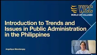 Introduction to Trends and Issues in Public Administration in the Philippines