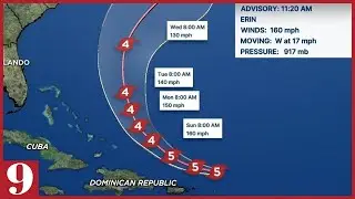 Hurricane Erin Transforms into a Monster Category 5 Storm Overnight