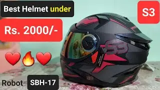 Full Face Helmet Under Rs.2000 🔥 | Steelbird SBH-17 Terminator Robot S3 Helmet Unboxing