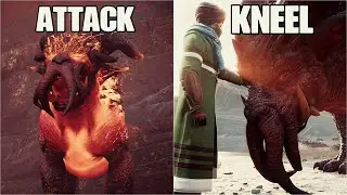 Hogwarts Legacy - Difference Between attack and kneel option!