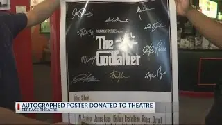Man donates movie poster to Terrace Theatre