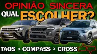 Qual &eacute; melhor: Jeep Compass, VW Taos ou Toyota Corolla Cross? Comparativo entre os SUV M&eacute;dios