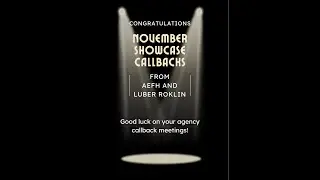 The Talent Spot November 6th Showcase Agency Callbacks