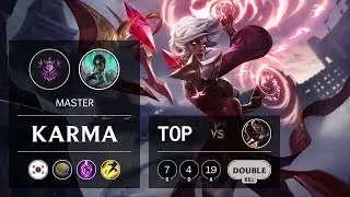 Karma Top vs Darius - KR Master Patch 9.15