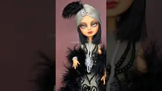 from 2023 to 1923 #art #dolls #monsterhigh #ooak #dollrepaint #eah #ooakdoll #shorts #shortvideo