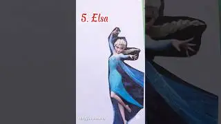 🔥Top 5 Bravest Disney Princesses!#shorts #disney #disneyprincess #art frozen#drawing#youtubeshorts