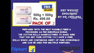 Quality Check of Absorbent Cotton Net Weight 500gm Endorsed by Dr. Chhabra's Earthiest