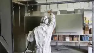 Restoration of Metal Tanker Desk (Clear Powder Coat Painting)