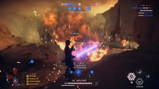 Anakin lands on Geonosis to assist the Clones