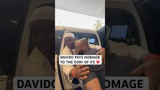 Davido saw the ooni of ife and left all he was doing to go greet him the Yoruba way ❤️#davido #ooni