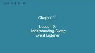 Chapter 11 ( Lesson 9: Understanding Swing Event Listeners)