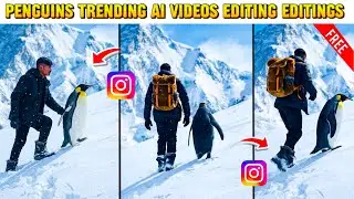 Instagram Trending Cute Penguins Walking Like Humans 🐧😂 | AI Video Goes Viral ! Trending Video Edit 