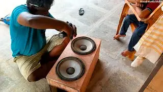 Handmade Plywood Sound Box |How to make speaker Box | Wood works mohan | speaker Box