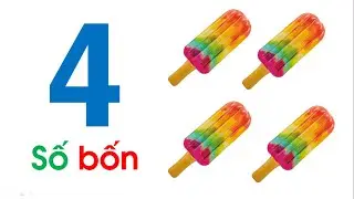 B&eacute; học số 4 | Dạy b&eacute; học đếm số 4 - Thanh nấm