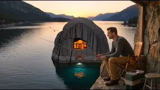 Building an Underwater House Inside a 20-Meter Rock - Secret Bedroom in Solid Granite (ASMR)