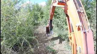 KUBOTA U25 EXCAVATOR CLEARING LAND