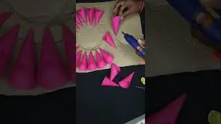 Multicolore paper flower craft ideas #diy #shorts #wallhanging