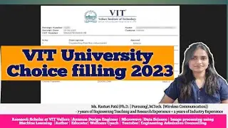 Choice filling in detail explained | VIT university