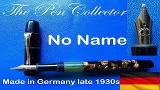 NO NAME German Celluloid Piston Filler Fountain Pen Review