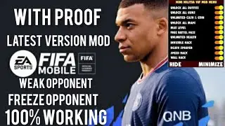FIFA mobile game mod menu. weak opponent... freeze opponent