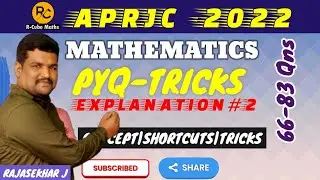 APRJC -2022|MATHEMATICS PYQ#2|TRICKS|EXPLANATION