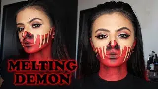 MELTING DEMON FACE | HALLOWEEN TUTORIAL