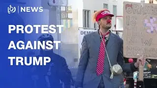 Hundreds protest in Davos against Trump&rsquo;s presence at WEF