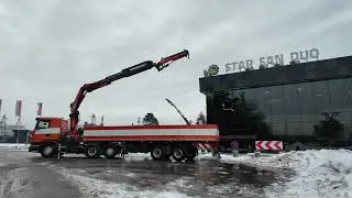 SCANIA G400 6x2 PALFINGER PK 33002 EH HDS Żuraw Fly Jib Naczepa