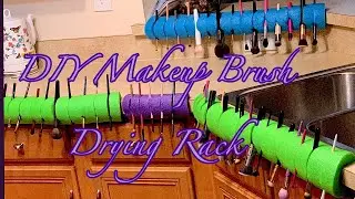 DIY Makeup Brush Drying Rack Using a Pool Noodle | So Younique