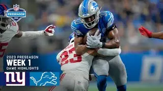 New York Giants vs. Detroit Lions | 2023 Preseason Week 1 Game Highlights