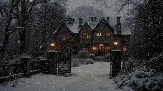 Entering a Snowy Victorian Manor at Night | Dark Academia Piano | Winter Ambience for Study & Calm