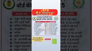 Rajasthan new vacancy 2025 | Rajasthan bharti 2025 | RSSB Bharti 2025