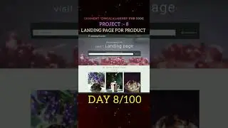 Day 8 Landing Page For Product |100 Day 100 Projects Challenge |#shorts#web