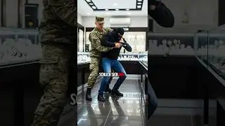 Unglaubliche Rettung: Soldat &uuml;berw&auml;ltigt R&auml;uber im Einkaufszentrum