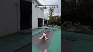 Olympic Trampoline Setup In Backyard