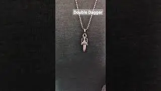 Chrome Hearts Double Dagger Pendant on 26 inch ball chain (cut)