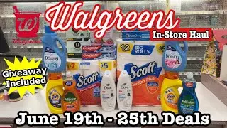 Walgreens Couponing | In-Store Haul | June 19th - 25th Deals | 20k Subscriber Giveaway Announced